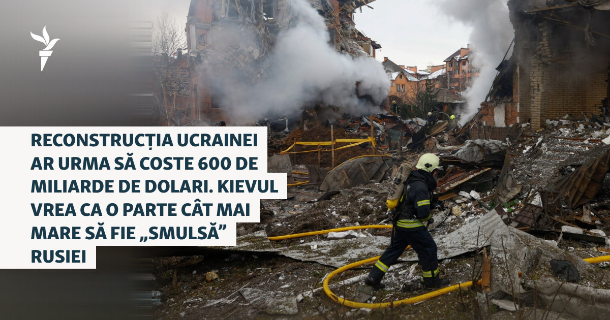 Ucraina estimează costurile reconstrucției la 600 de miliarde de dolari. Kievul vrea ca Moscova să plătească